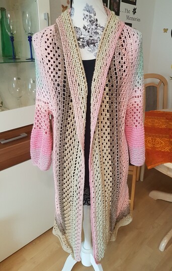 Seelenwärmer "Mirinda" Größe individuell anpassbar, Jacke, Häkelanleitung