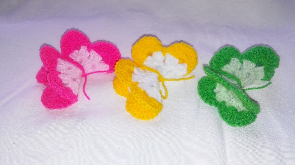 Häkelanleitung Schmetterling PDF english-deutsch-dutch