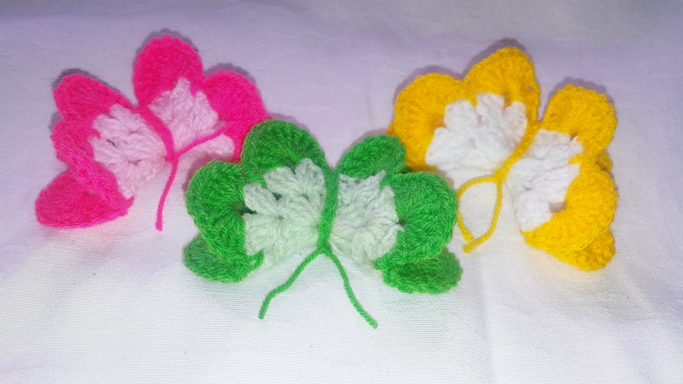 Häkelanleitung Schmetterling PDF english-deutsch-dutch