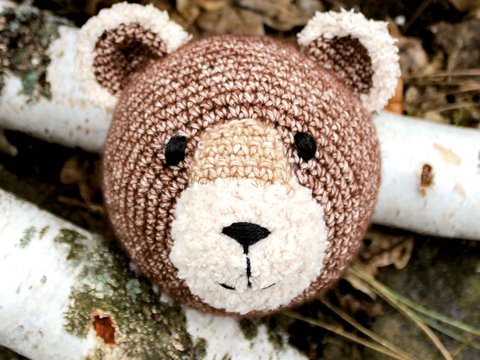 Bär Spielball/Motorikball - Brummbär Kuschel-Bob Häkelanleitung