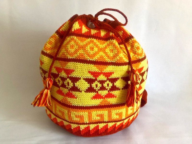 Häkelanleitung Rucksack Ethno