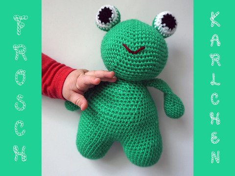 Häkelanleitung  Amigurumi Frosch Karlchen
