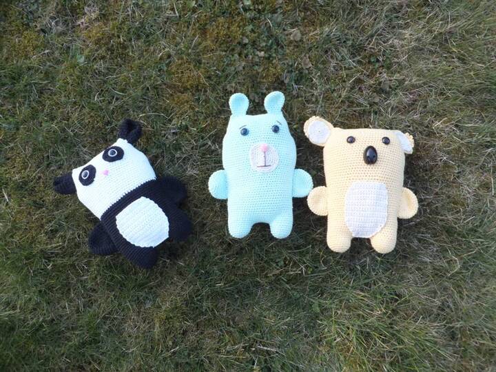 Bärentrio zum Häkeln