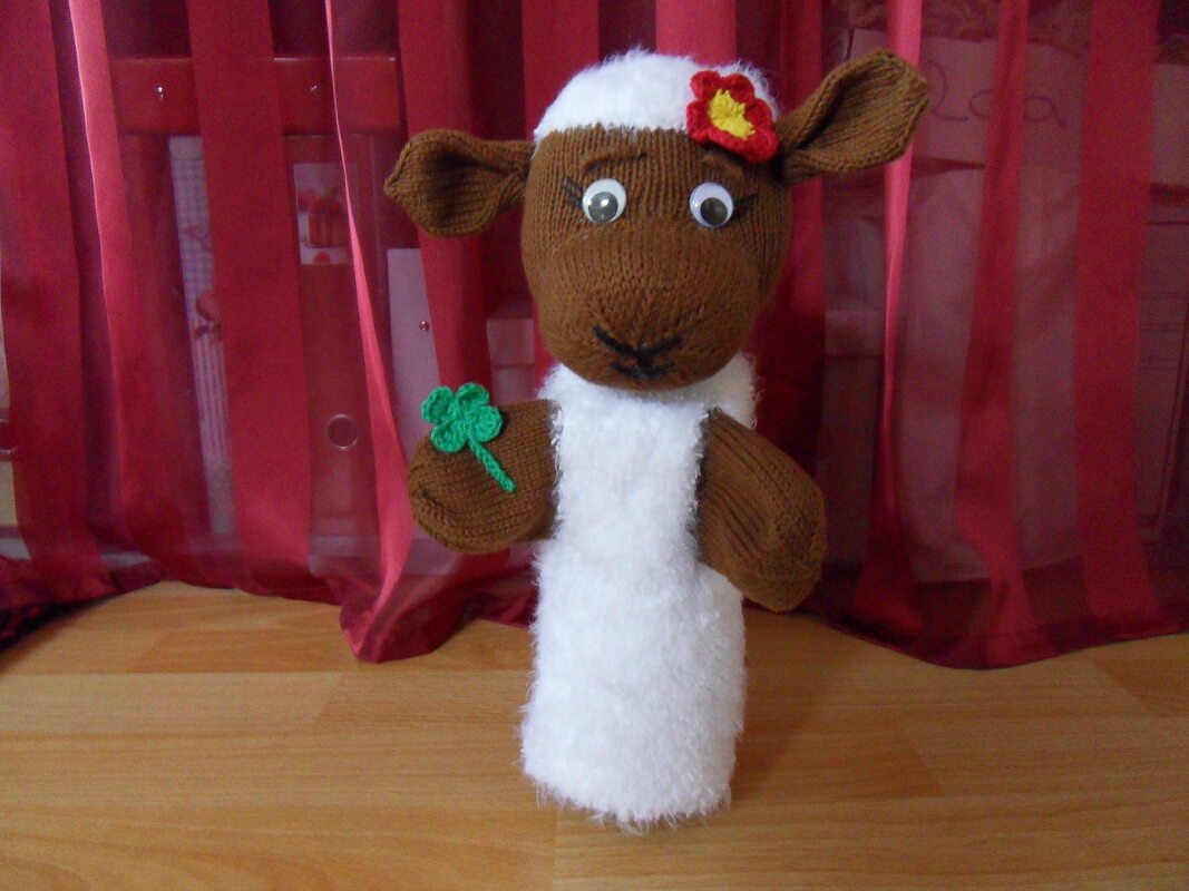 Schaf Dame Handpuppe