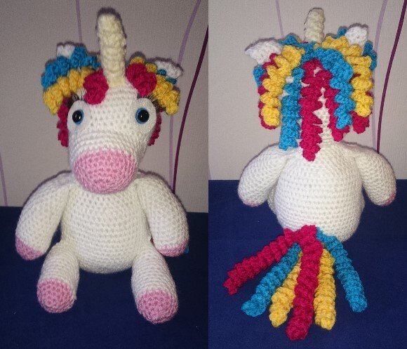 Amigurumi Einhorn Plüschtier - Bild 3