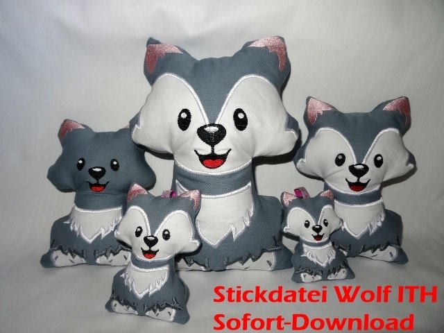 Stickdatei Wolf Hund Ith alle Größen