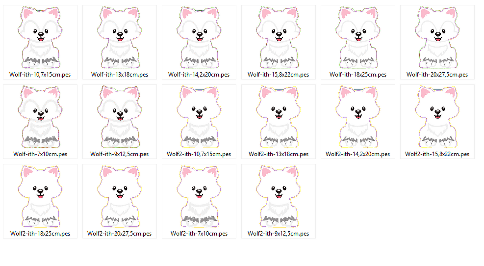 Stickdatei Wolf Hund Ith alle Größen - Bild 3