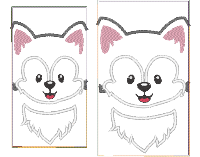 Stickdatei Handytasche ITH Tasche Bär Wolf Fuchs