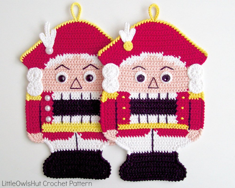 108 Crochet pattern - Nutcracker Potholder or decor  - Amigurumi PDF file by Zabelina CP - Image 3