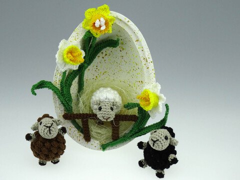 Osterei Schafe Häkelanleitung Amigurumi