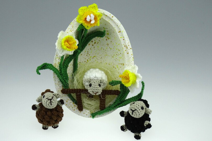 Osterei Schafe Häkelanleitung Amigurumi