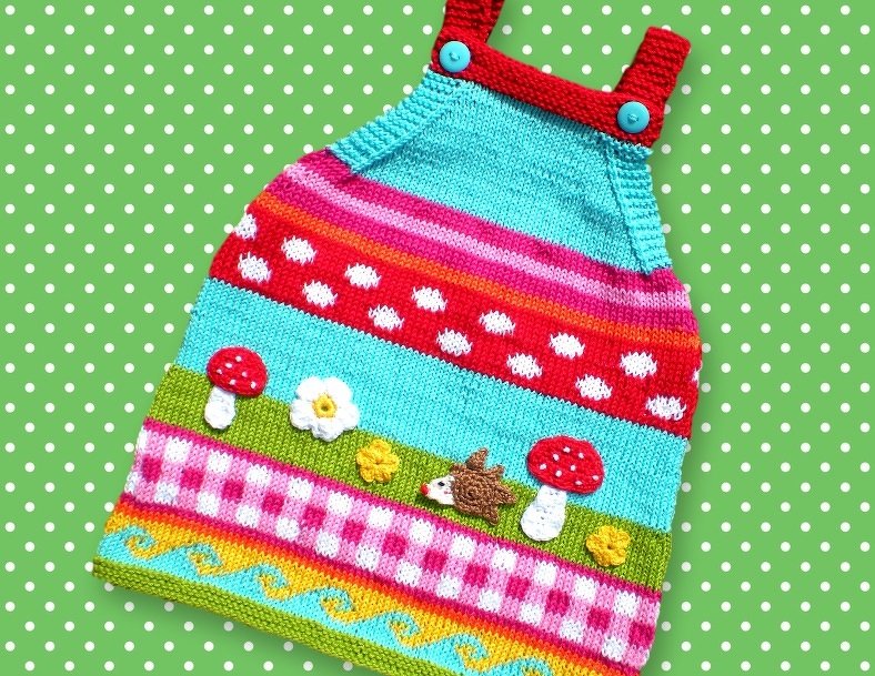 Knitting Tutorial Baby Dress in 2 Sizes