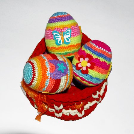 Amigurumi pattern for Easter Colorful Eggs. Crochet easter souvenir