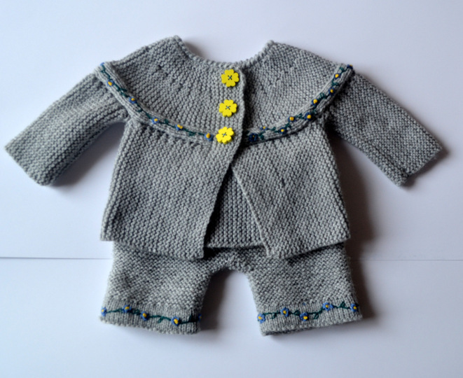BABY SET - JÄCKCHEN "VERGISSMEINNICHT" UND KURZHOSE IN DREI GRÖßEN * STRICKANLEITUNG