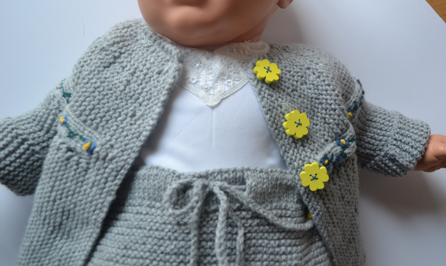 BABY SET - JÄCKCHEN "VERGISSMEINNICHT" UND KURZHOSE IN DREI GRÖßEN * STRICKANLEITUNG