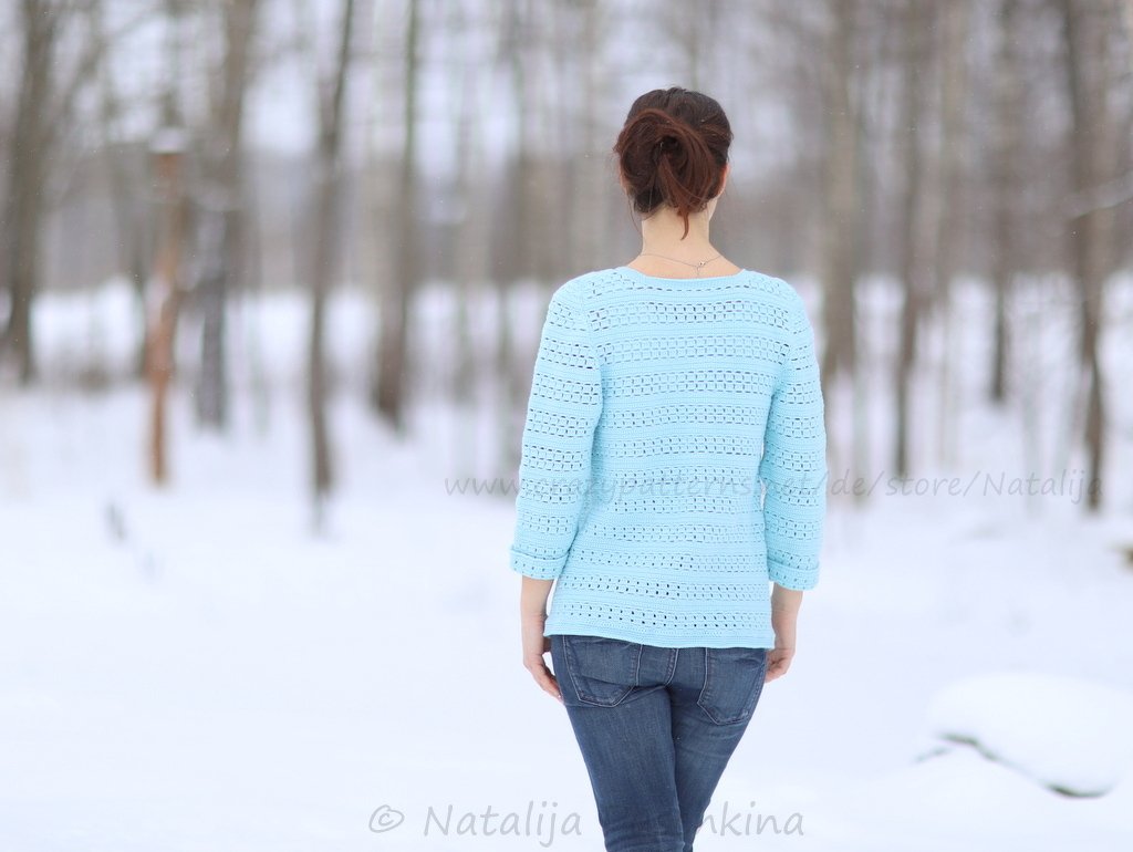 Damen Jacke für Frühling und Sommer in Gr. S, M  - Häkelanleitung mit Häkelschrift - Bild 4