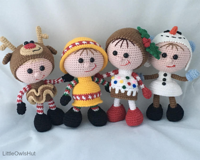 172 Crochet Pattern - Girl Doll in a Christmas Muffin outfit - Amigurumi PDF file by Stelmakhova CP - Image 3