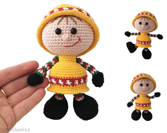 171 Crochet Pattern - Girl doll in a Bell outfit - Amigurumi PDF file by Stelmakhova CP