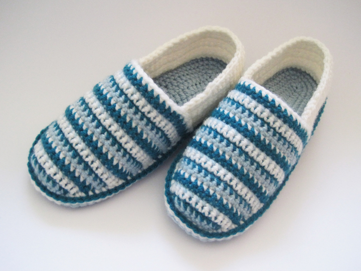 Hausschuhe häkeln – 4 Größen: 37/38 bis 40/41