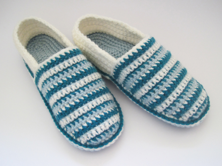 Hausschuhe häkeln – 4 Größen: 37/38 bis 40/41