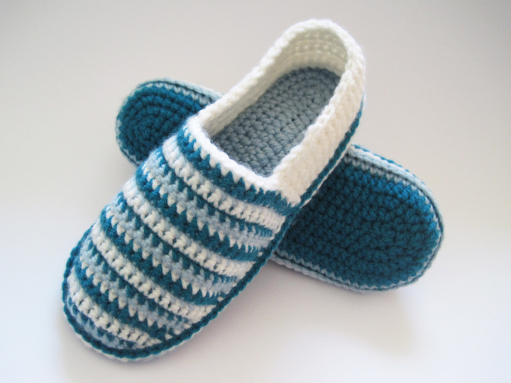 Hausschuhe häkeln – 4 Größen: 37/38 bis 40/41