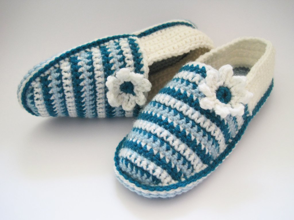 Mädchen & Damen Häkelschuhe – 4 Größe: 37/38 bis 40/41 - Bild 4