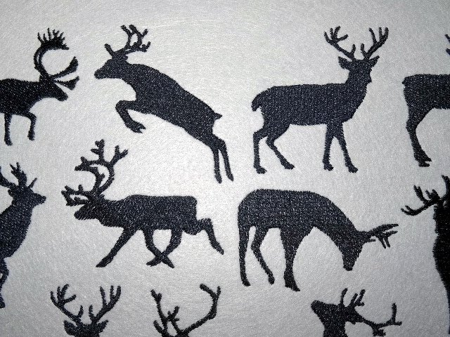 Stickdatei Hirsch Reh Elch Silhouetten - Bild 4