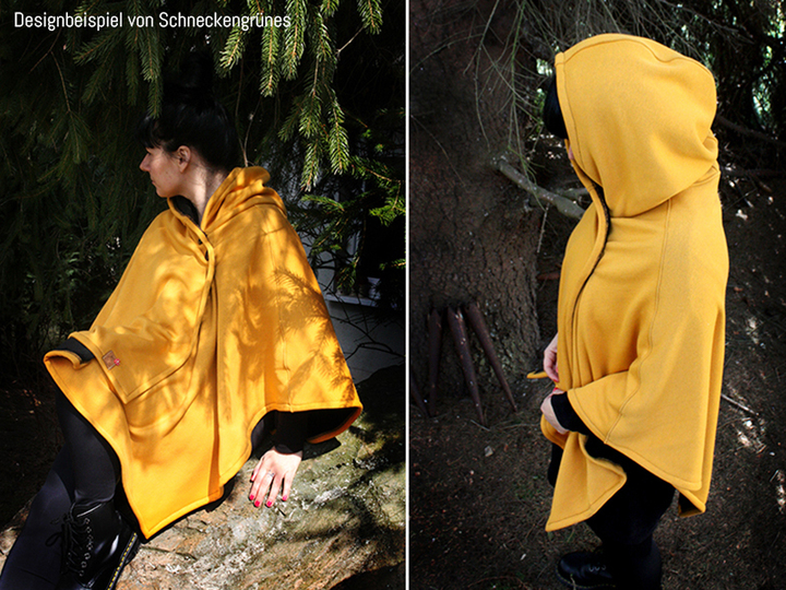 Poncho "Saga" mit Kapuze