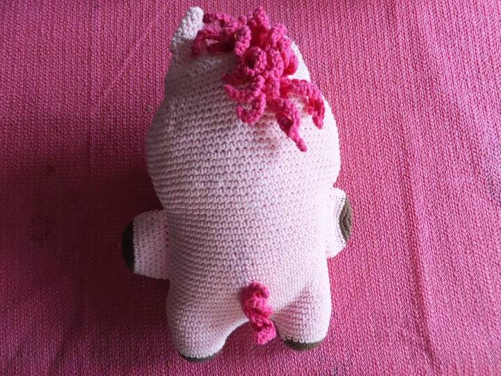 Einhorn Amigurumi Kissen