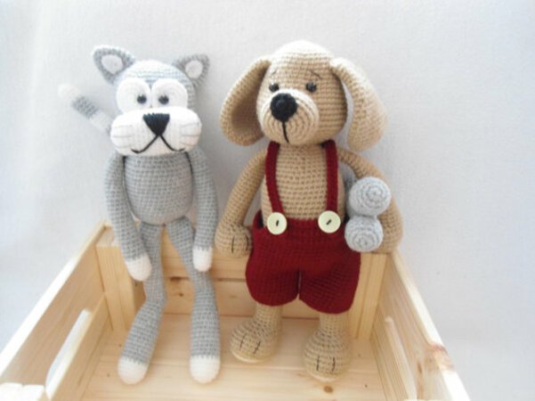 Lovely pet crochet pattern ( cat and puppy)
