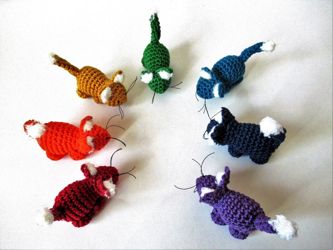 Häkelanleitung Bunte Kätzchen