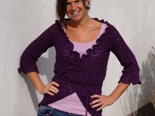 Cardigan PRINTEMPS (Wickelweste / Wickelpulli in Gr. S/M, L/XL)