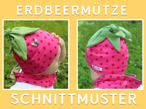 Erdbeermütze - Schnittmuster & Nähanleitung - Baby - PDF
