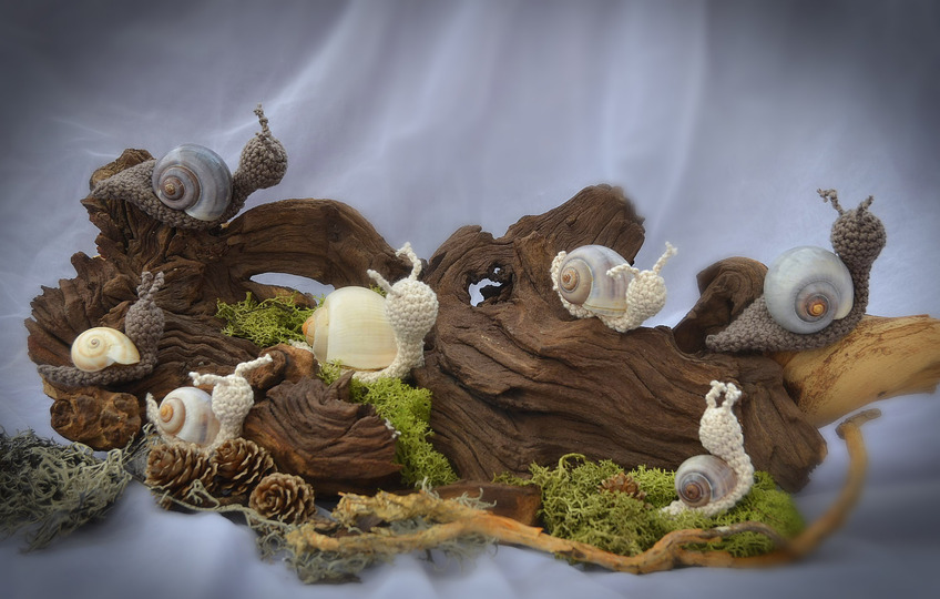 Mini Fliegenpilze u Schnecken 2 Größen Muttertag Glück Pilze Herbst