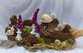 Mini Pilze 3er Set mit 2 Schnecken zu Muttertag Glücksbringer Herbstdeko