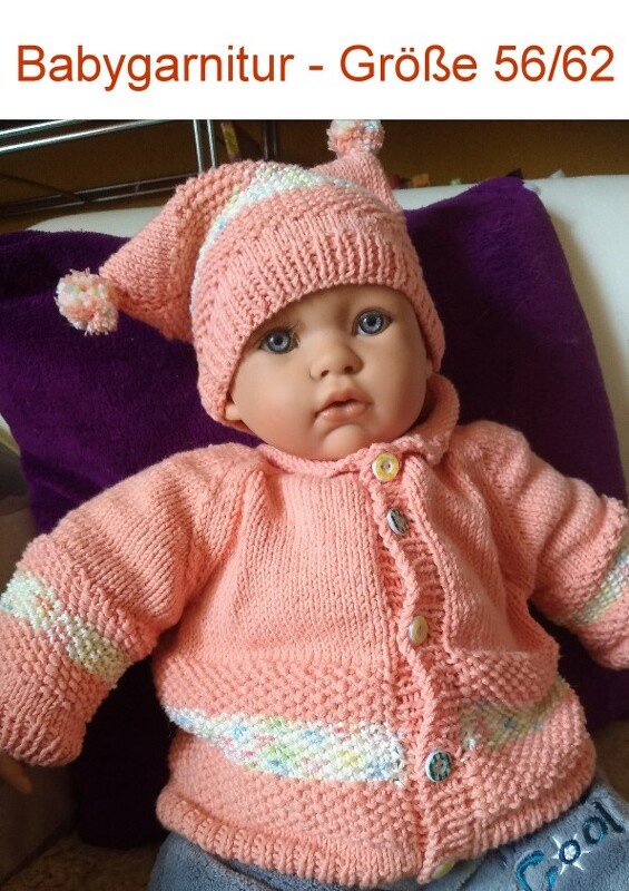 Strickanleitung für eine niedliche Babygarnitur