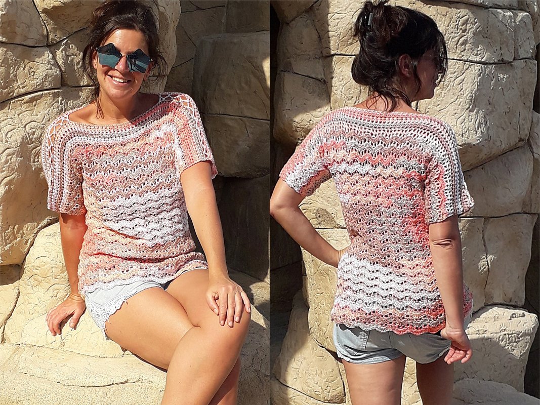 Häkelshirt SOFT WAVE (Gr. S/M, L/XL)