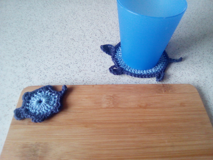 Häkelanleitung Schildkröte Applikation 3-teilig