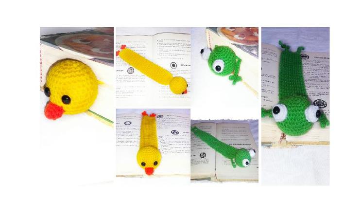 2 patterns Book Marker chick   frog!!! PDF englisg-deutch