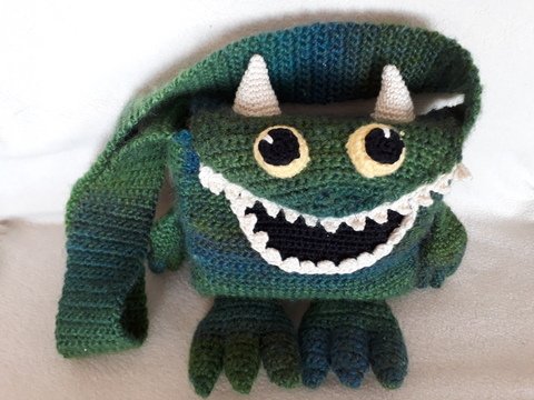 Häkelanleitung Kindermonstertasche