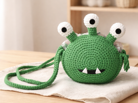 Häkelanleitung Monstertasche häkeln, Tiertasche häkeln, Kindertasche häkeln