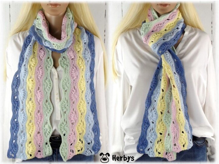 Häkelanleitung Sommerschal "Eis-Sorbet"