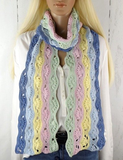 Häkelanleitung Sommerschal "Eis-Sorbet"