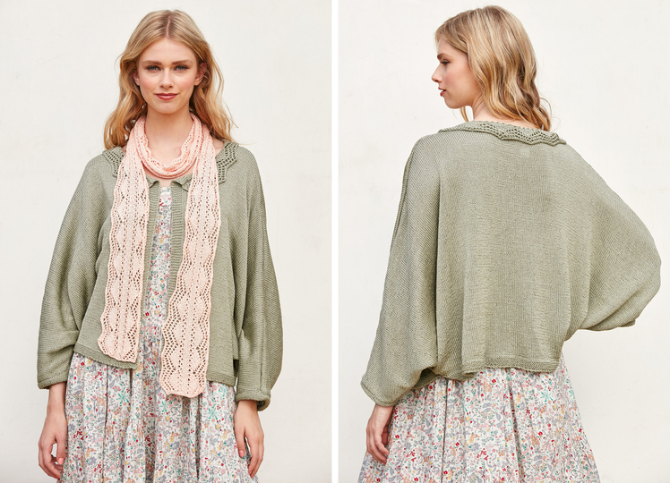 Strickjacke und Schal Orima