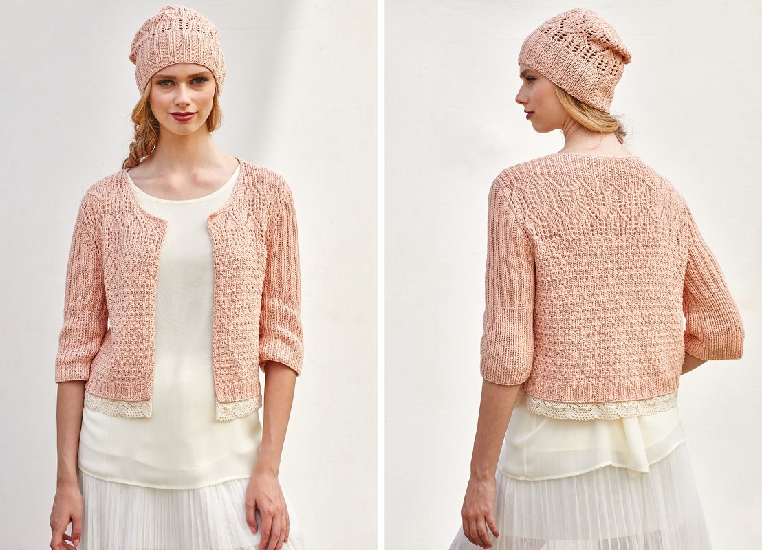 Strickjacke und Mütze Nienna