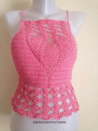 Crochet pattern Summer Top, Boho cropped top