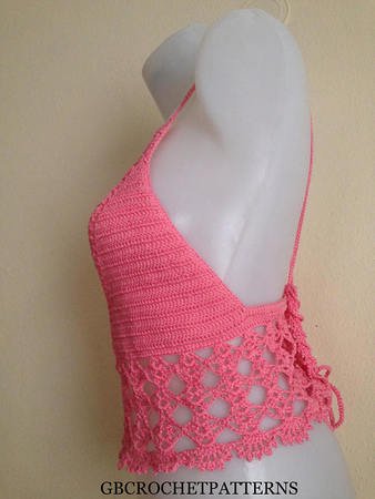 Crochet pattern Summer Top, Boho cropped top