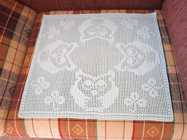 Häkelanleitung für Mitteldecke # Eule # - Bild 2