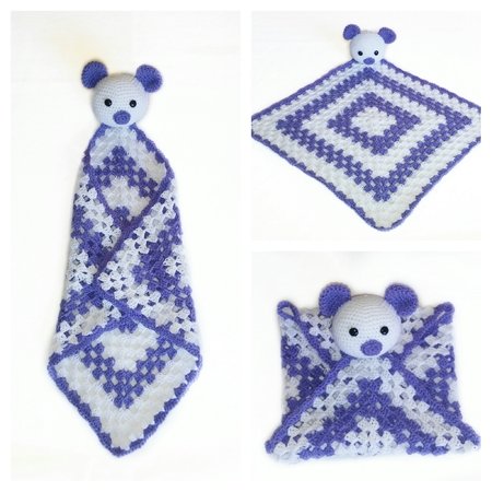 pattern baby blanket bear PDF english-deutsch-dutch