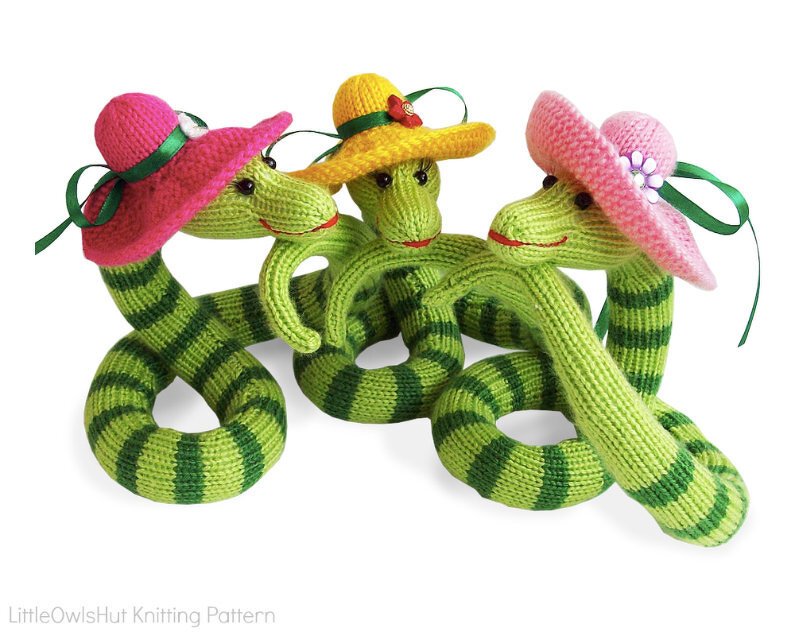 008 Knitting Pattern - Snake Beauty - Amigurumi PDF File by Zabelina CP